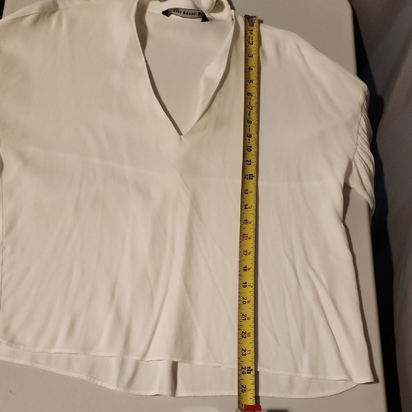 Zara Blouse with Tie Front and Bell Sleeves - Picture 5 of 7